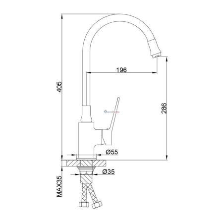 Смеситель для кухни Frap F4462 черный