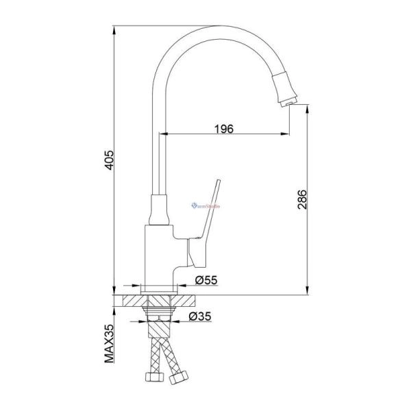 Смеситель для кухни Frap F4462 черный