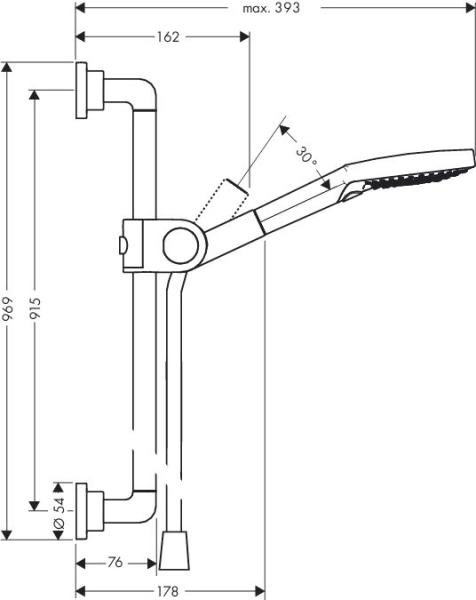 Axor Citterio 27991000 Душевой набор с ручным душем Raindance S 120 Air 3jet