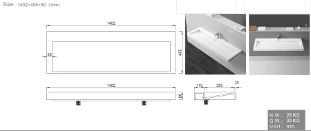Раковина Boheme Armadi Art Flat 140 859-140