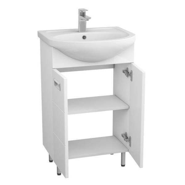 Тумба UNCORIA Рейн 50 белая, под умывальник Уют