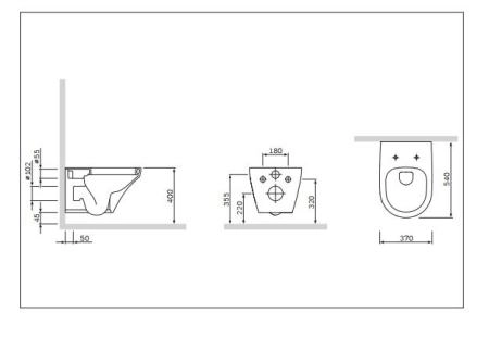 Унитаз Am.Pm Inspire C501700WH подвесной безободковый FlashClean