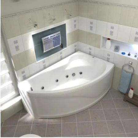 Ванна Bas Николь 170x100 с гидромассажным оборудованием FLAT правая