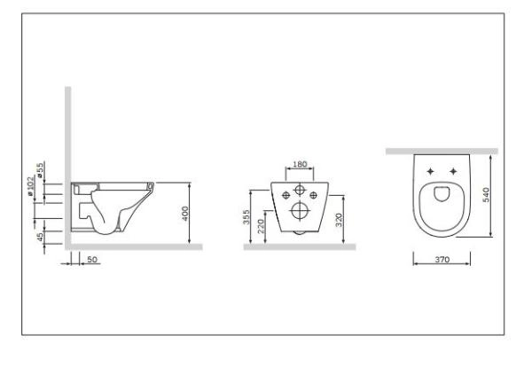 Унитаз Am.Pm Inspire C501700WH подвесной безободковый FlashClean