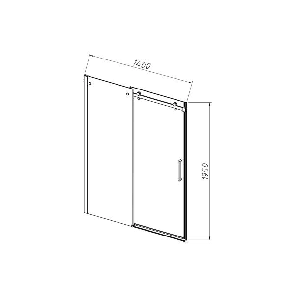 Душевая дверь Vincea Como-N VDS-4CN140CGB, 1400, черный, стекло тонированное