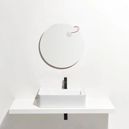 Simas Ratio  Раковина чаша подвесная 55x46xh18 см, с 1 отв. для смесителя, без перелива, цвет: белый