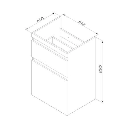 Тумба под раковину AM.PM X-Joy M85AFSX0602WG Белый, светлое дерево