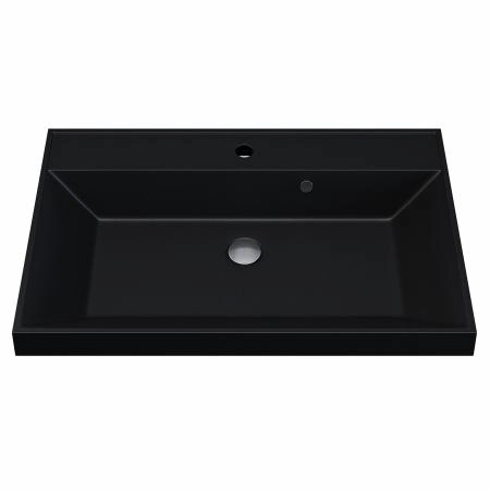 Раковина кварцевая Uperwood Classic Quartz 70 см, черная матовая, космос