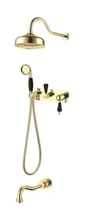 Смеситель для ванны Boheme встроенный Tradizionale NERO 258