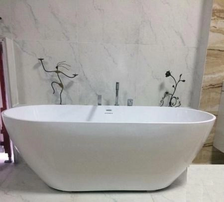 Ванна AquaStone Бали 180х80 литьевой мрамор с переливом