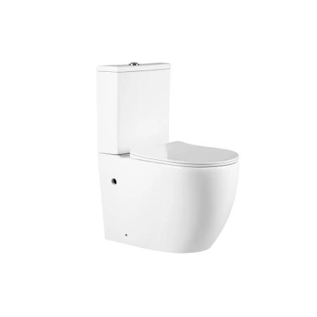 Унитаз-компакт Vincea Evo VT2-34 безободковый, белый, Geberit, ультратонкое сиденье soft-close, P-trap