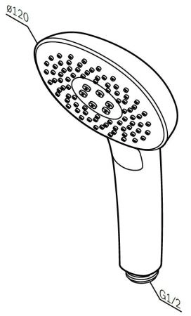 Душевая лейка AM.PM Spirit 2.0 F0270A000 хром