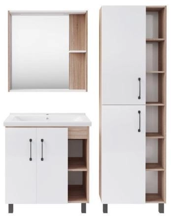 Тумба ASB-Mebel Адель 80 напольная Белый/Дуб Сонома