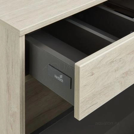 Тумба под раковину AQUATON Лофт Урбан 100 серый графит, дуб орегон 1A247701LQX60