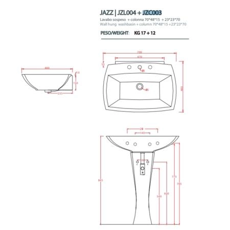 Artceram JAZZ Раковина 60х48 см, 1 отв., цвет: черный