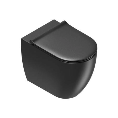 Catalano Sfera Унитаз напольный 55x35см, безободковый, смыв Tornado, покрытие Twinglaze+, цвет: черный матовый