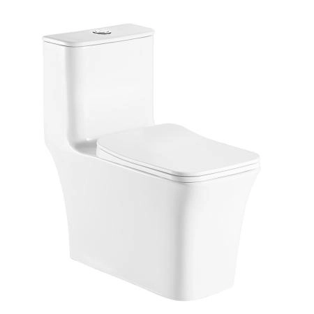 Унитаз моноблок AZARIO GRESSA 705х370х760 напольный безободковый сиденье микролифт, белый (AZ-1111)