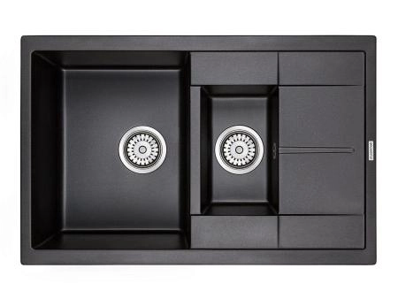 Мойка для кухни Paulmark FESTE, PM237850-BL, черный, 775х495 мм