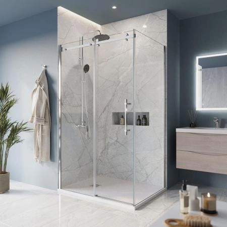 Душевой уголок BelBagno MARINO 120x90 прозрачное стекло 8 мм профиль хром MARINO-AH-1-120/90-C-Cr