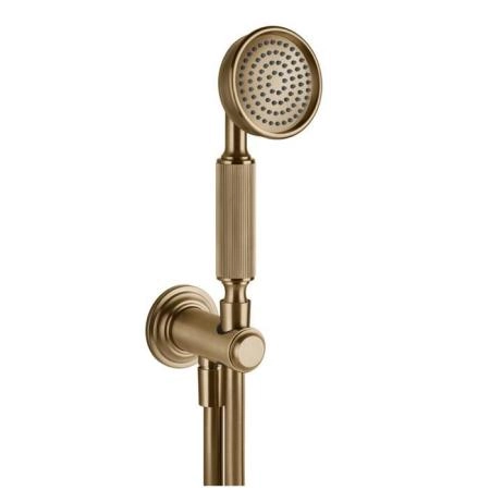 Gessi Venti20 Комплект для душа с ручным душем, шлангом 150см., держателем с подводом воды, цвет: Warm Bronze Br. PVD