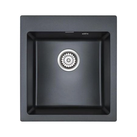 Кухонная мойка Paulmark ZEMAR PM104651-BLM черный металлик 460х510 мм кварцевая