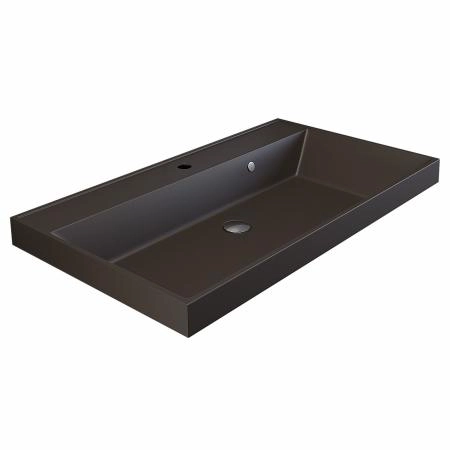 Раковина кварцевая Uperwood Classic Quartz 80 см, коричневая матовая, трюфель