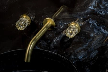 Смеситель из стены Boheme ELEGANTE на 3 отв. MAT GOLD 152-2-MG-EL