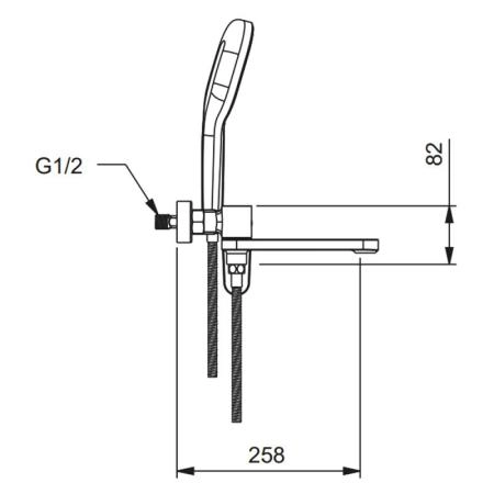 Смеситель GAPPO G3210-3 для ванны, золотой сатин