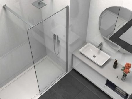 Душевая перегородка Vincea Walk-In VSW-1HS100CLGM, 1000*2000, вороненая сталь, стекло прозрачное