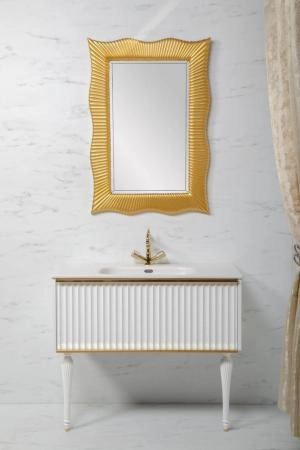 Тумба Boheme Canale 100 белая + Золото 843-100-WG