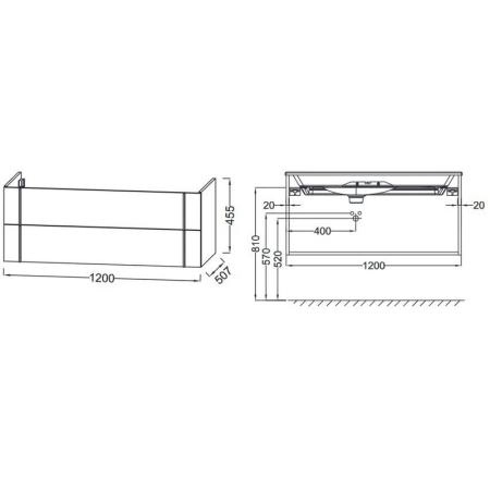 Тумба под раковину Jacob Delafon NOUVELLE VAGUE EB3036-E73 120 см цвет фактурный дуб