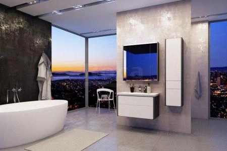 Зеркальный шкаф Roca Ronda 80 белый глянец/антрацит ZRU9302970