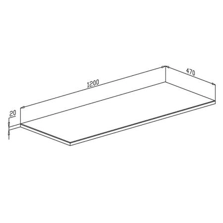 Столешница ASB-Woodline Оливия массив 1200*470*20