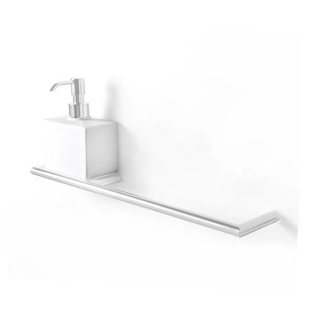 3SC Guy Полотенцедержатель и дозатор, 40см.,  слева, подвесной, композит Solid Surface, цвет: белый матовый/белый матовый