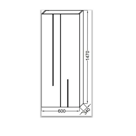 Пенал Jacob Delafon NOUVELLE VAGUE EB3046RU-G91 60 см аквамарин