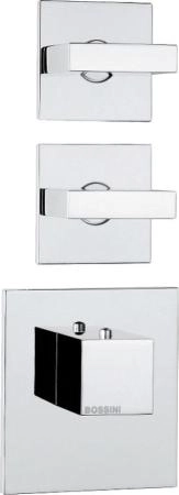 Термостат для ванны с душем Bossini Rectangular 2 Outlets LP Z033203.030, хром