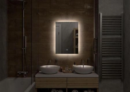 Зеркало Континент Trezhe medium 500x700 ЗЛП2598 с подсветкой