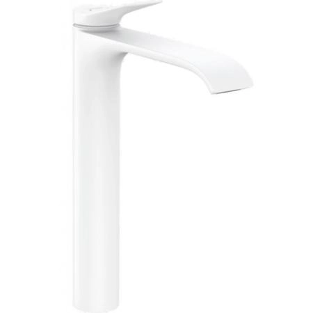 Смеситель Hansgrohe 75040700 Vivenis для свободностоящей раковины 251 мм, со сливным гарнитуром матовый белый