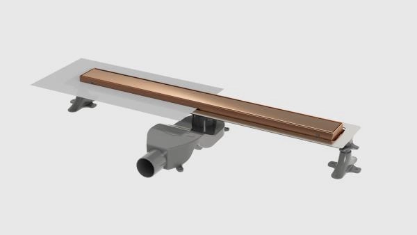 Душевой лоток Boheme Premium Linear 60см, нерж.сталь COPPER BRUSHED 982-60-CB