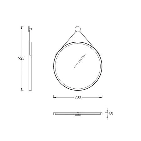 Зеркало Kerama Marazzi CONO КОНО CO.mi.P.70\WHT круглое 70, белое матовое