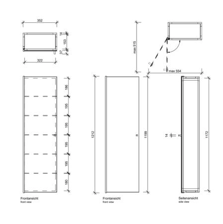 Decor Walther Glas S 4 Шкаф напольный 35x19x120см, стекло белое, цвет: хром