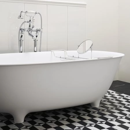Devon&Devon Dove Ванна отдельностоящая, 170.5х85 см, из White tec plus, на ножках, с донным клапаном, цвет: белый