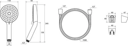 Душевой набор Ravak 903.00 X07S006