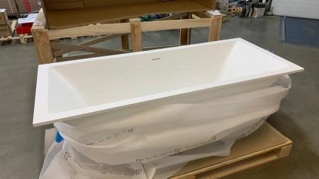 KNIEF Shape Selected Ванна встраиваемая, 180x80xH60cм, с щелевым переливо click-clack, белая мат(с комплектом ножек) (СПЕЦЦЕНА на 2 ванны из прихода!)