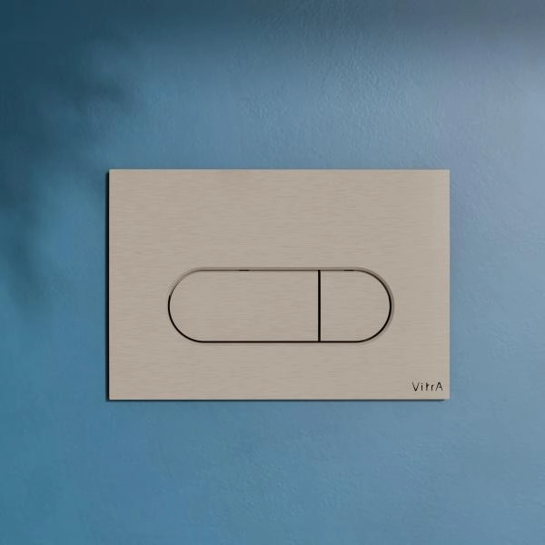 Кнопка смыва для инсталляции VitrA Root Round  740-2295 брашированный никель двойный смыв