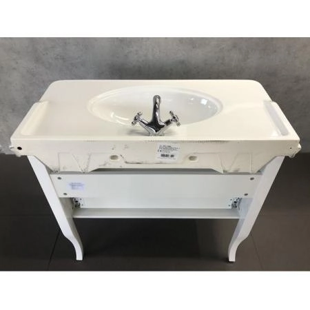 Тумба с раковиной Comforty Павия-100 белый глянец