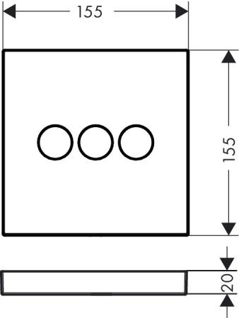 Запорно-переключающее устройство Hansgrohe ShowerSelect 15764000 на 3 потребителя для 01800180