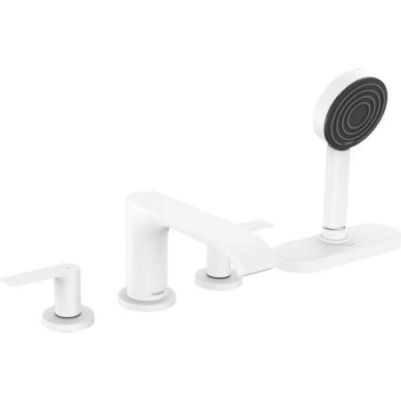 Смеситель Hansgrohe 75444700 Vivenis борт ванны на 4 отв., sBox (внешняя монтажная часть) матовый белый