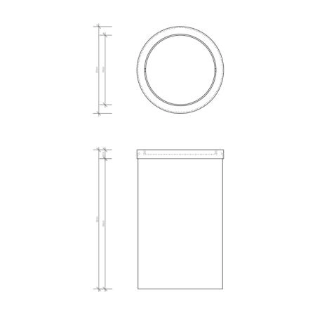 Decor Walther DW 124 Корзина для бумаги 20xh32см, с крышкой, напольная, цвет: белый матовый