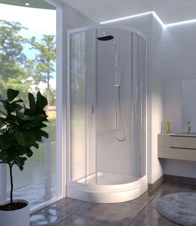 Поддон к душевому углу Берген RD 100х100 (радиальный поддон на раме-подставке с устройством слива (черный), панель)